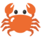Crab emoji on Google